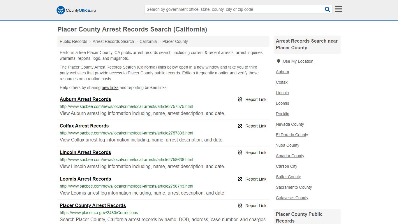 Arrest Records Search - Placer County, CA (Arrests & Mugshots)